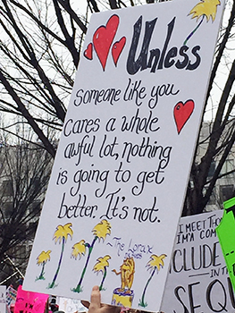 Women's March sign